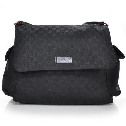 Gucci Monogram Diaper Messenger Bag Black 1 of 9
