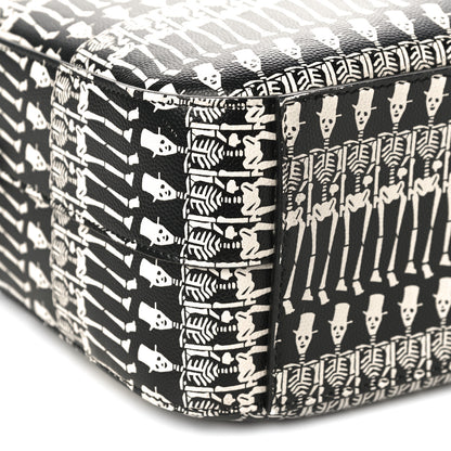 Saint Laurent Grain de Poudre Skeleton Print Medium Museo Briefcase Black 9 of 10