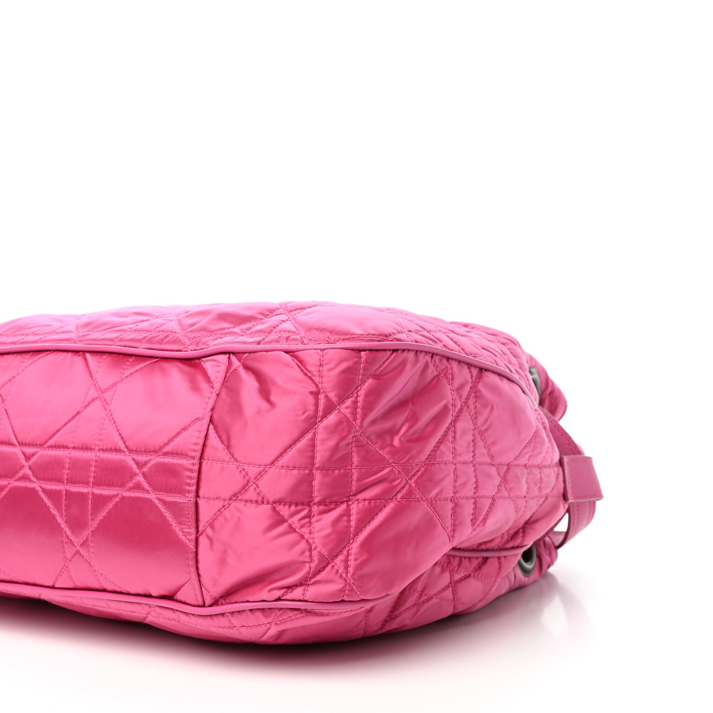 Satin Cannage Drawstring Bag Pink