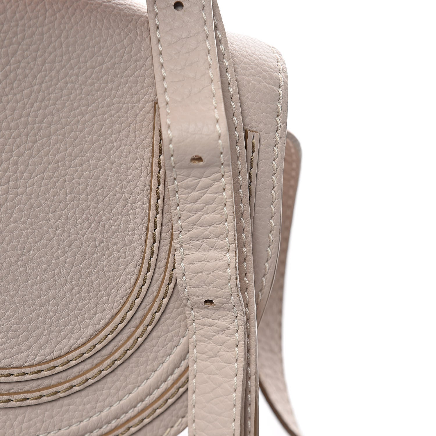 Chloe Calfskin Mini Marcie Round Crossbody Bag Abstract White 10 of 10