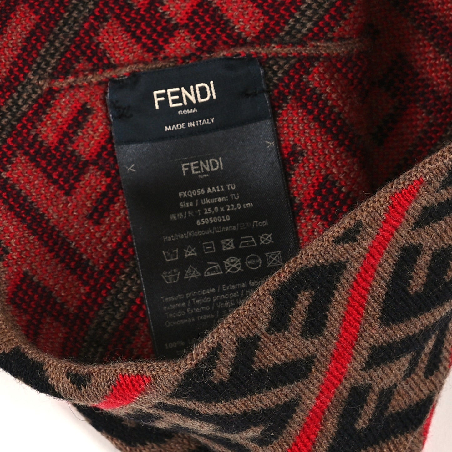 Wool Knit Zucca Beanie Tobacco Rosso