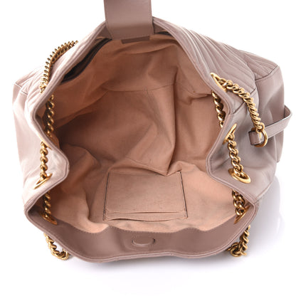 Gucci Calfskin Matelasse Medium GG Marmont Shoulder Tote Bag Porcelain Rose 5 of 12