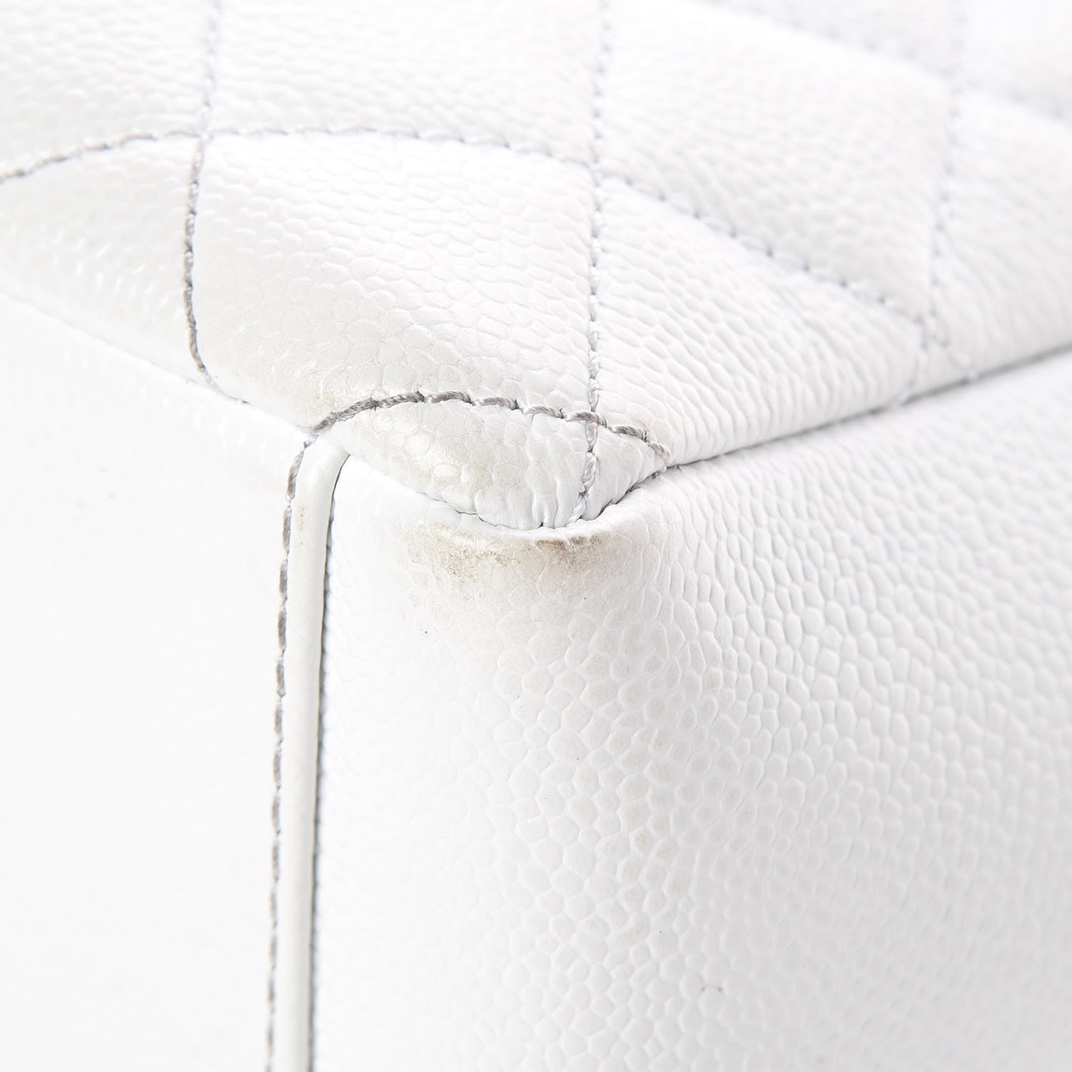 Chanel Caviar Quilted Petit Shopping Tote PST White 11 of 14