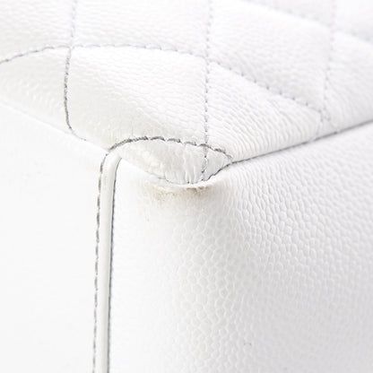 Chanel Caviar Quilted Petit Shopping Tote PST White 11 of 14