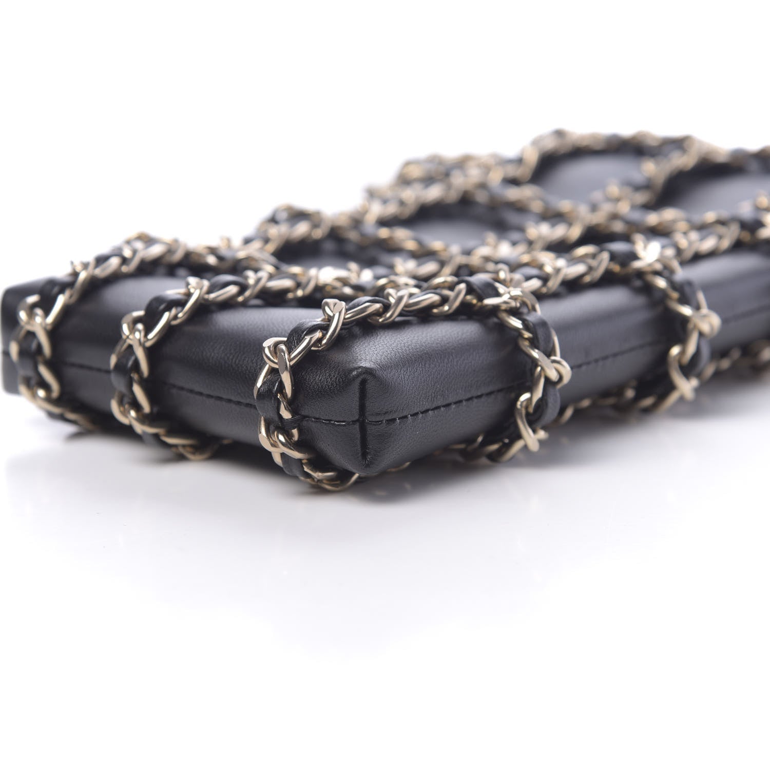 Chanel Lambskin Tech Me Out Clutch With Chain Black 10 of 12