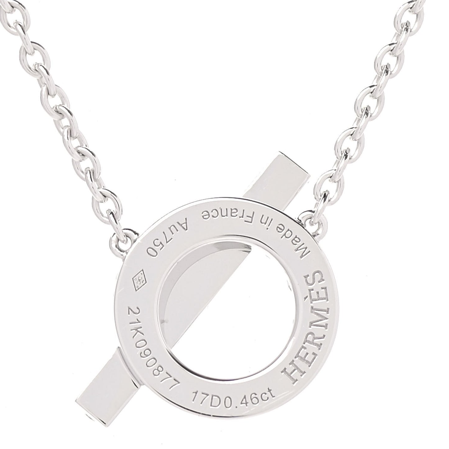 18K White Gold Diamond Finesse Pendant Necklace