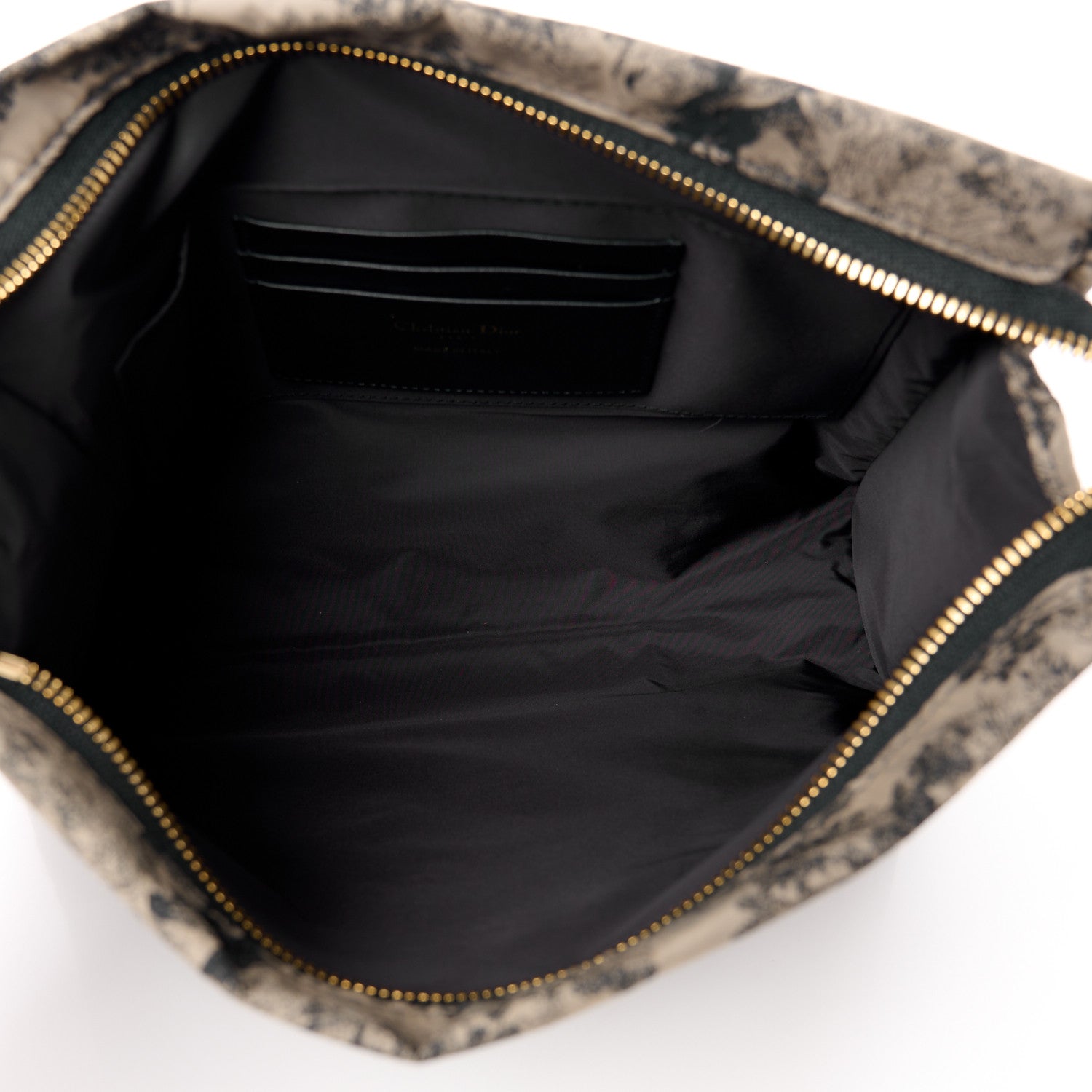 Christian Dior Canvas Embroidered Toile De Jouy Diortravel Zipped Pouch Brown 5 of 9