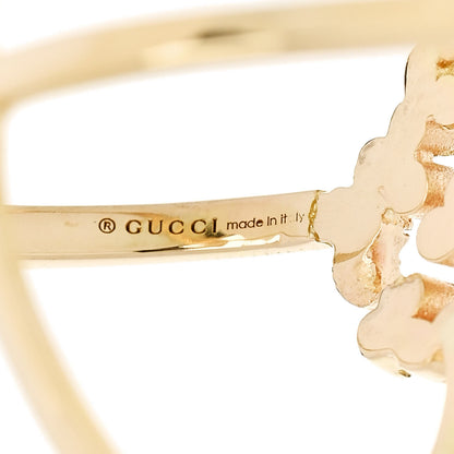 Gucci 18K Yellow Gold Diamond Running G Cross Ring 50 5.5 4 of 6