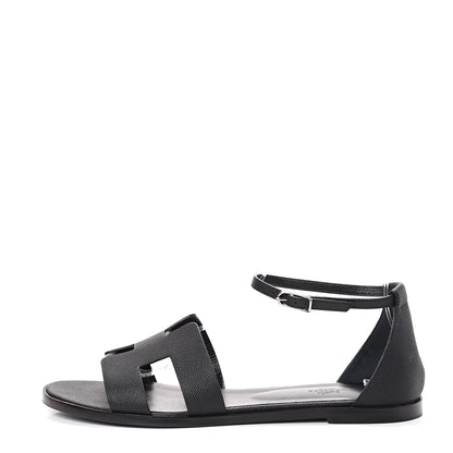 Hermes Epsom Santorini Sandals 41 Black 1 of 12