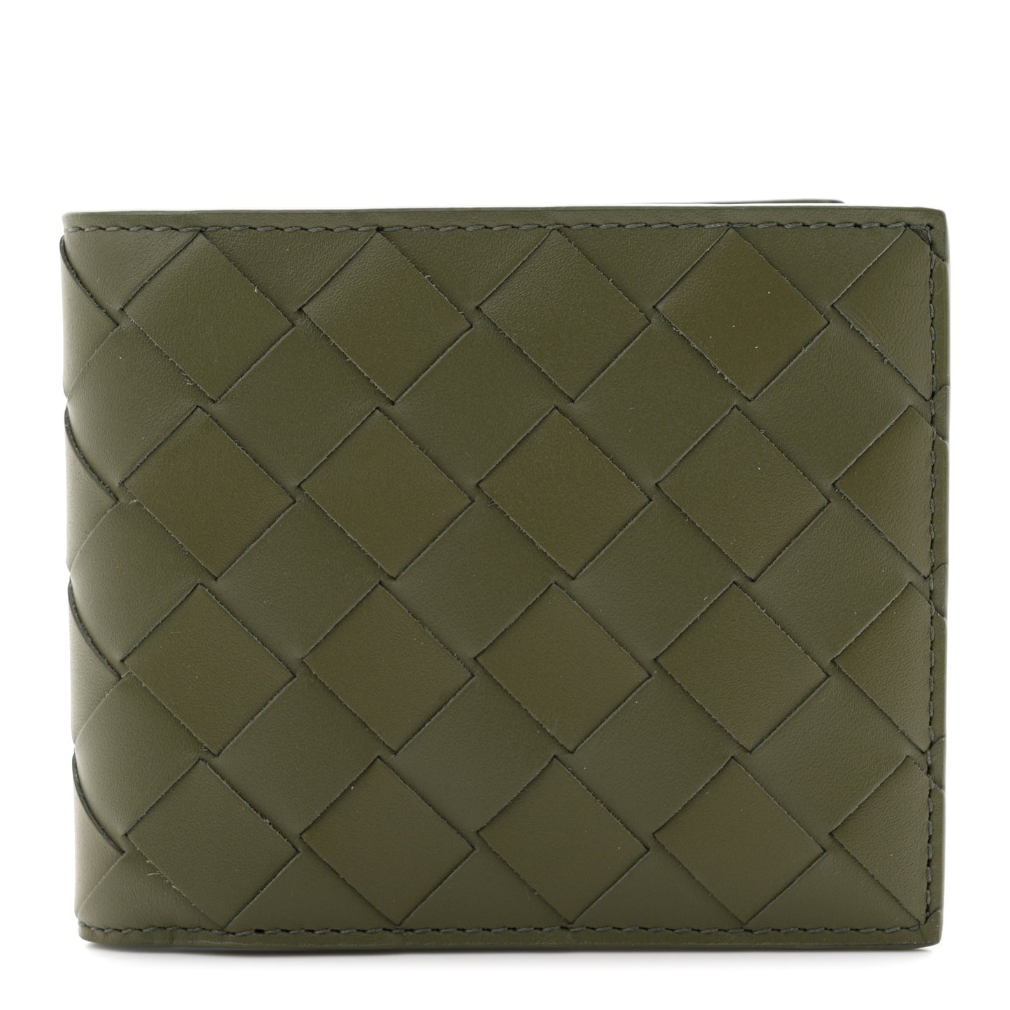 Nappa Maxi Intrecciato Bi-Fold Wallet Crocodile