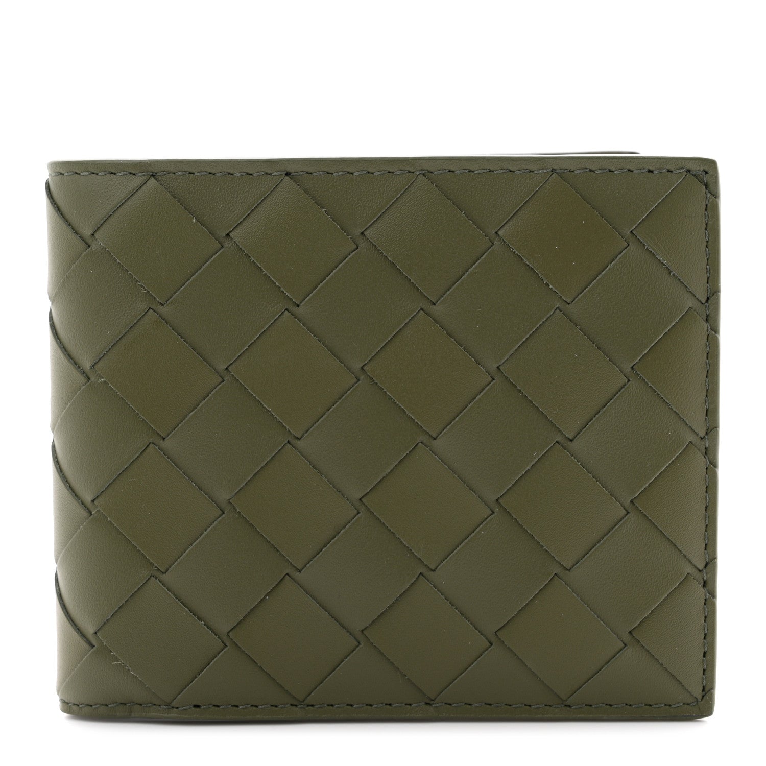 Bottega Veneta Nappa Maxi Intrecciato Bi-Fold Wallet Crocodile 1 of 8