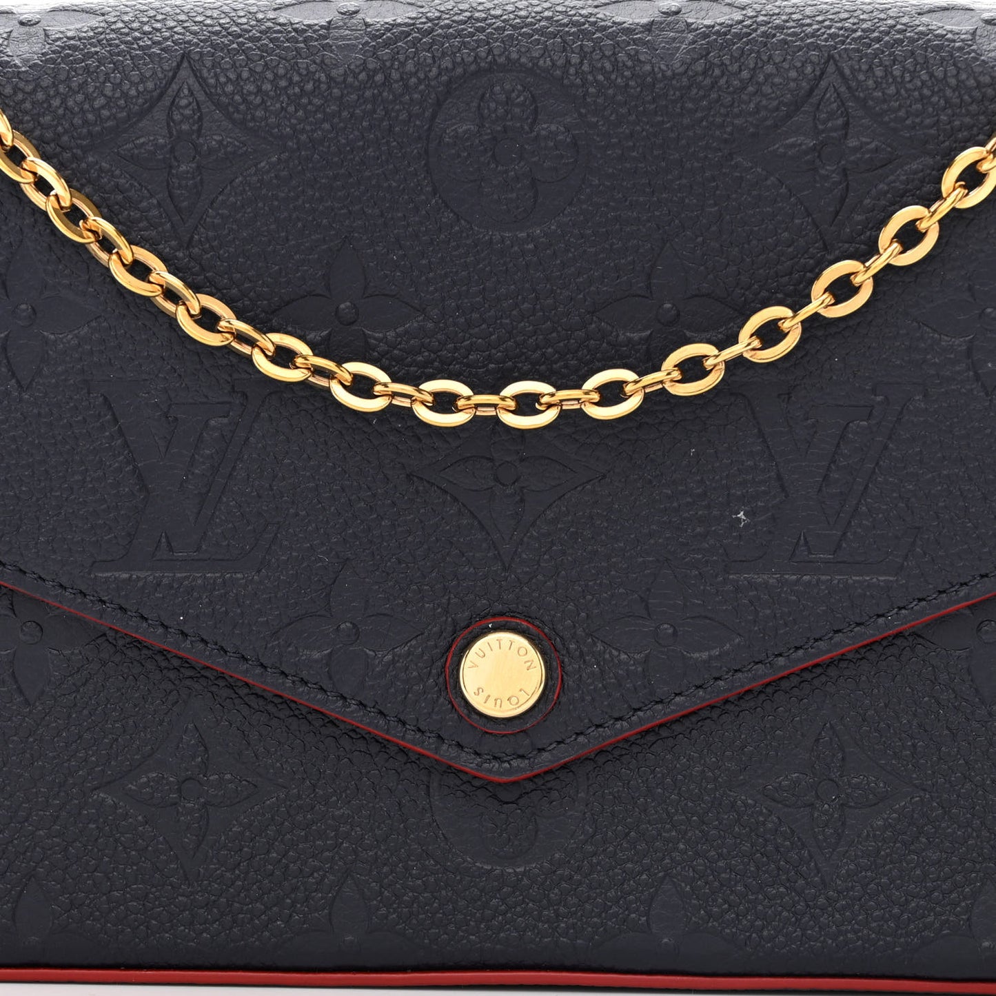 Empreinte Pochette Felicie Chain Wallet Marine Rouge