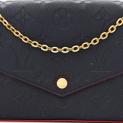 Louis Vuitton Empreinte Pochette Felicie Chain Wallet Marine Rouge 8 of 10