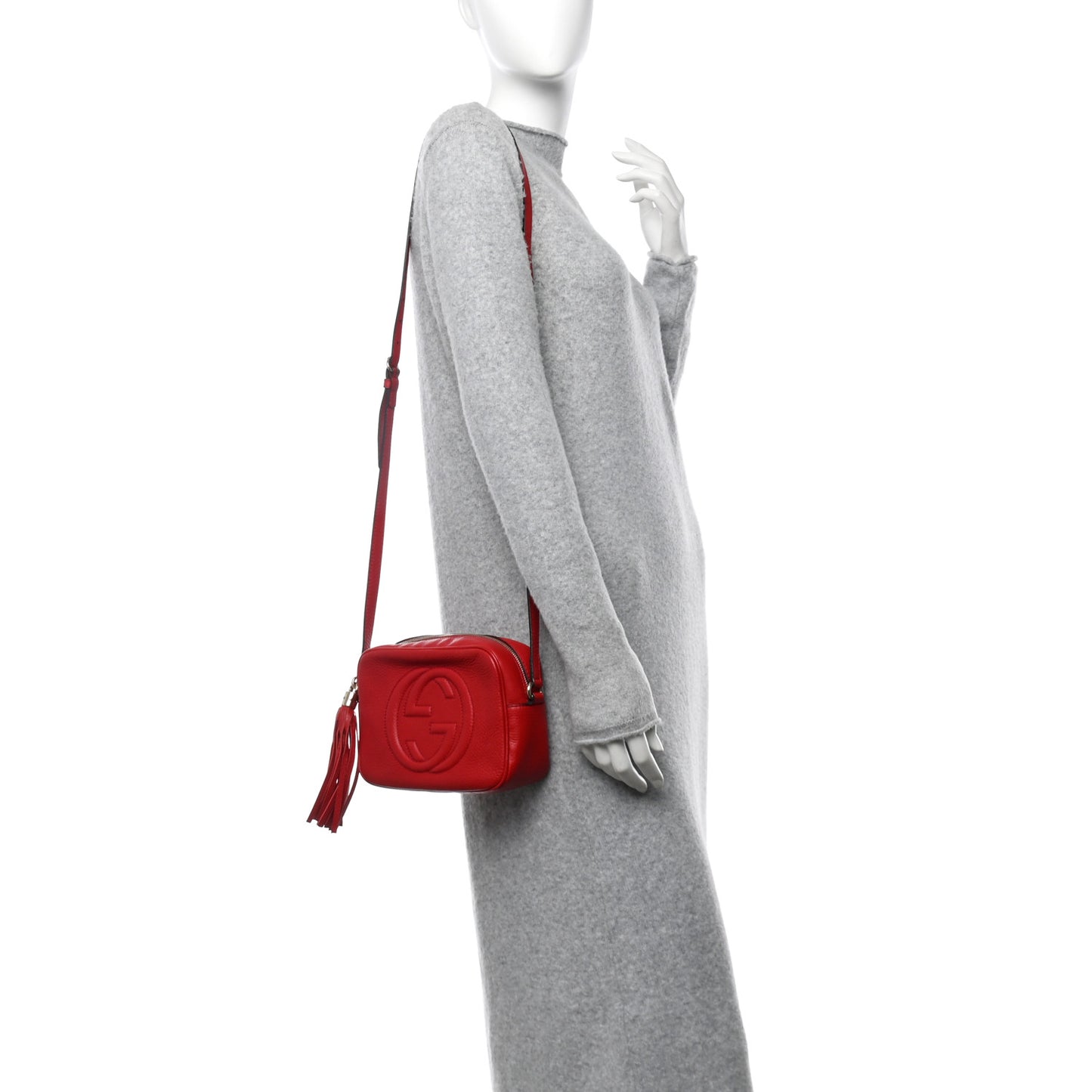 Pebbled Calfskin Small Soho Disco Bag Tabasco Red