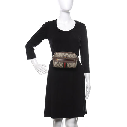 Gucci GG Supreme Monogram Web Small Ophidia Belt Bag 85 34 Dark Brown 2 of 10