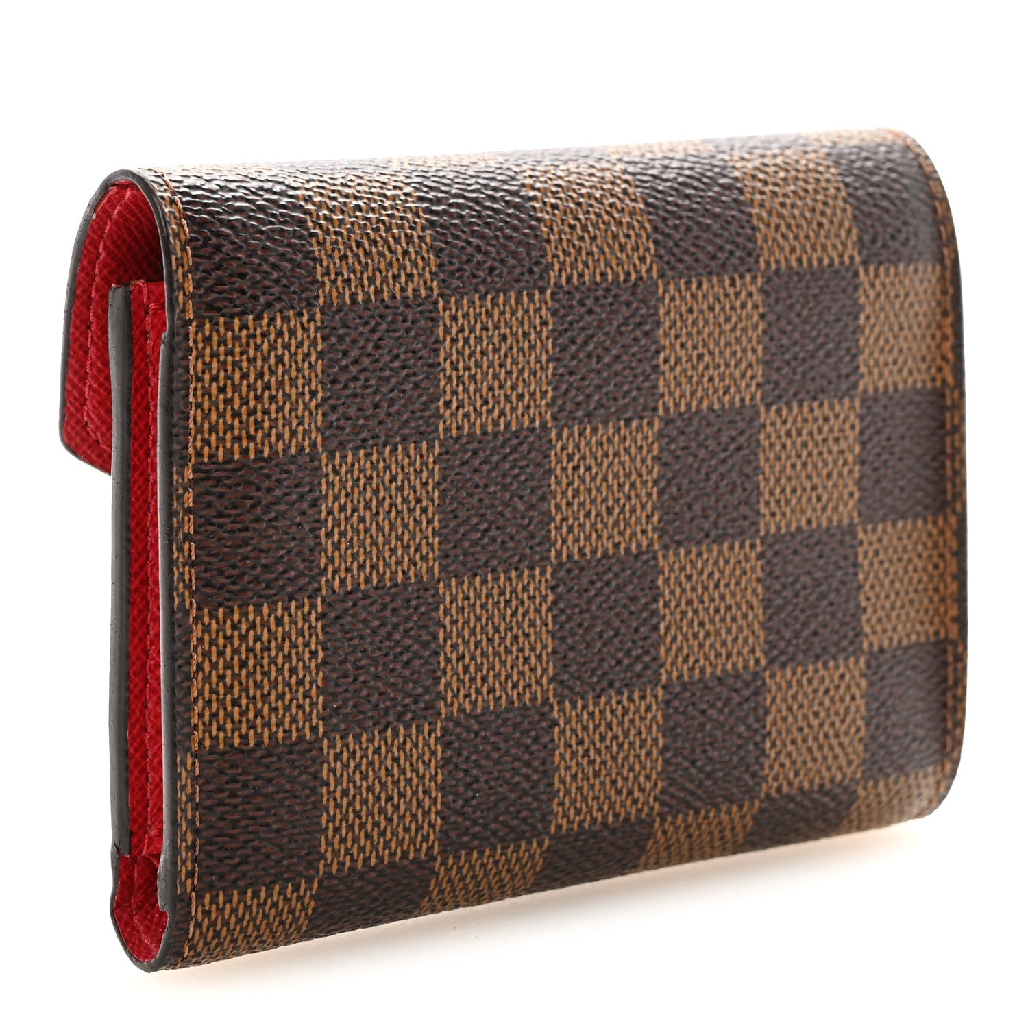 Louis Vuitton Damier Ebene Victorine Wallet Red 3 of 6