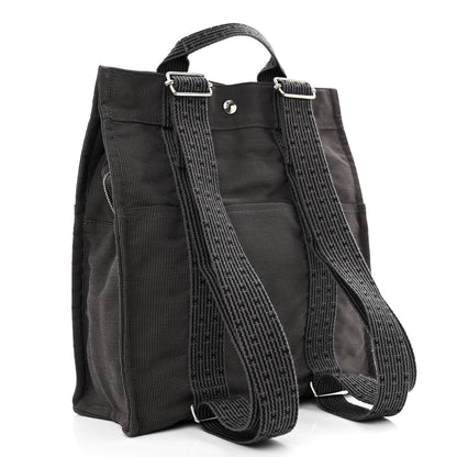 Hermes Canvas Herline Backpack Grey 3 of 10
