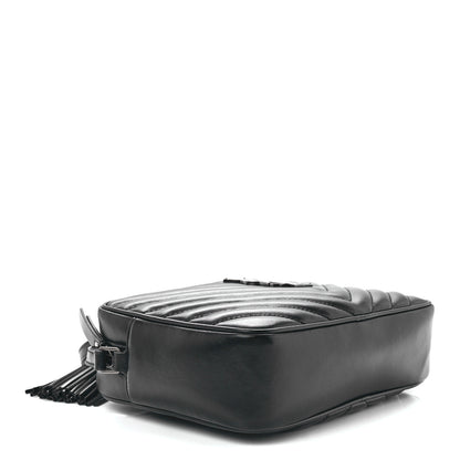 Saint Laurent Calfskin Matelasse Monogram Lou Camera Bag Black 4 of 11