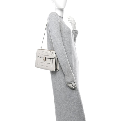 Bulgari Calfskin Serpenti Forever Crossbody Bag White Agate 2 of 12
