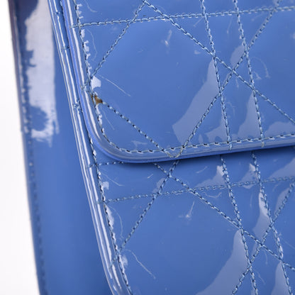 Christian Dior Patent Cannage Miss Dior Promenade Pouch Blue 9 of 13