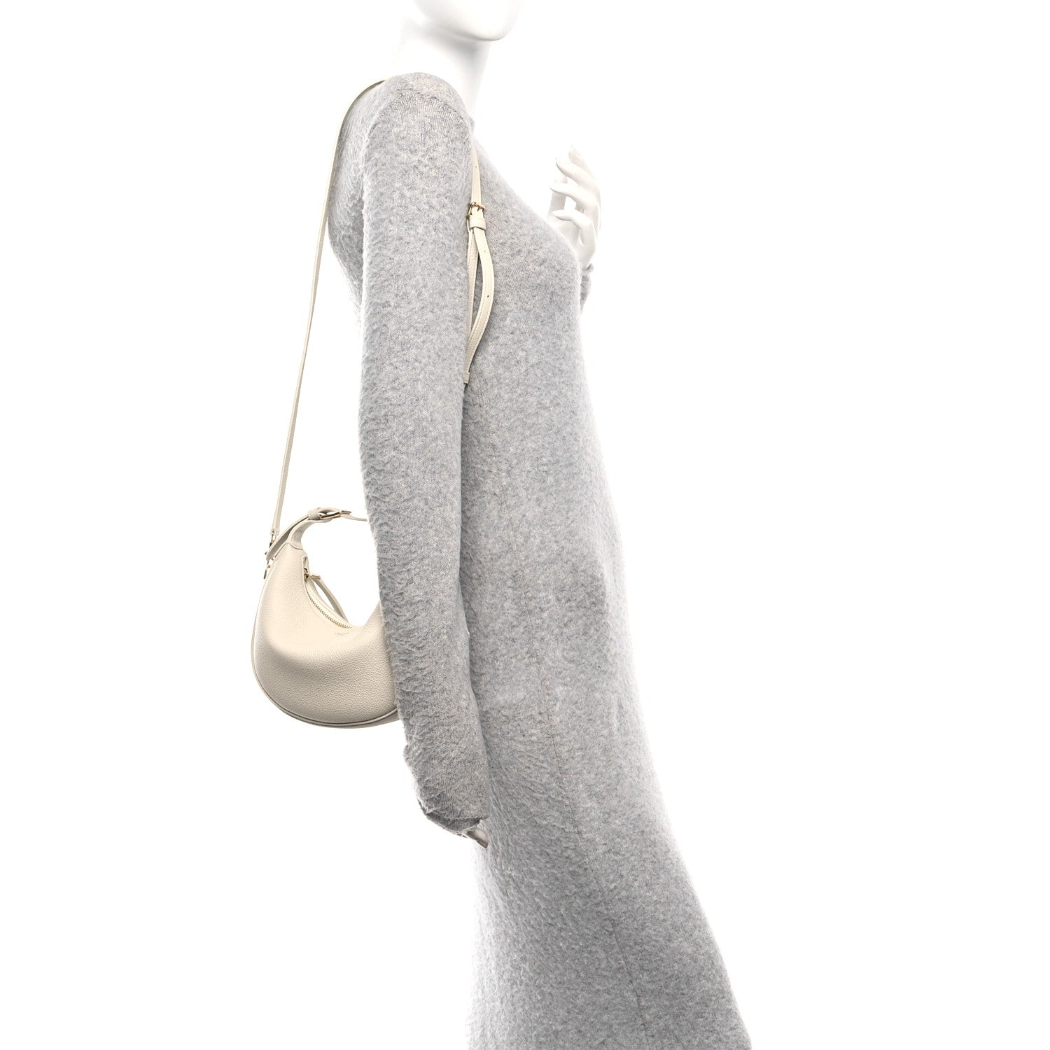 Celine Supple Grained Calfskin Teen Lulu Shoulder Bag Rice 2 of 11