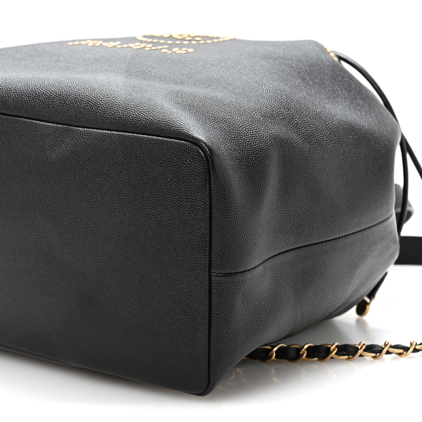 Caviar Deauville Drawstring Backpack Black