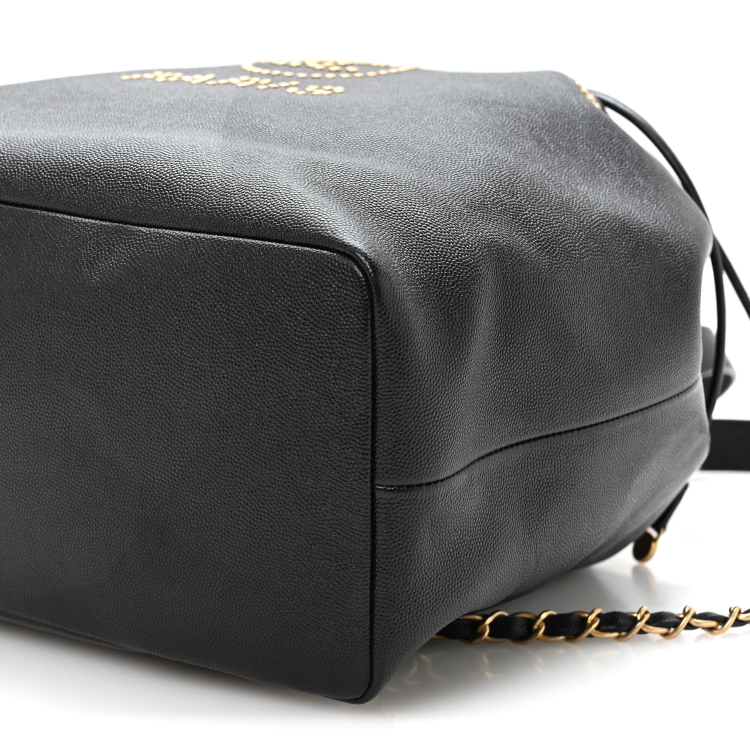 Chanel Caviar Deauville Drawstring Backpack Black 9 of 9