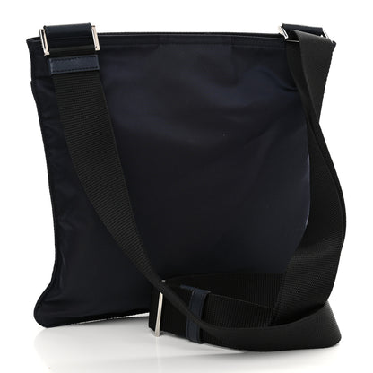 Prada Tessuto Nylon Saffiano Flat Messenger Bag Baltico 3 of 13