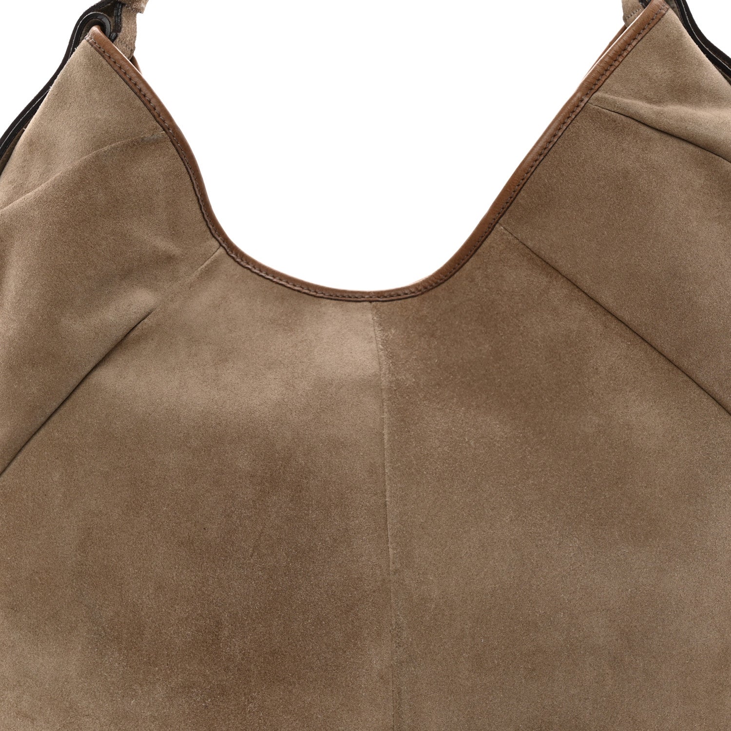 Saint Laurent Suede Buffalo Horn Mombasa Hobo Beige 8 of 11