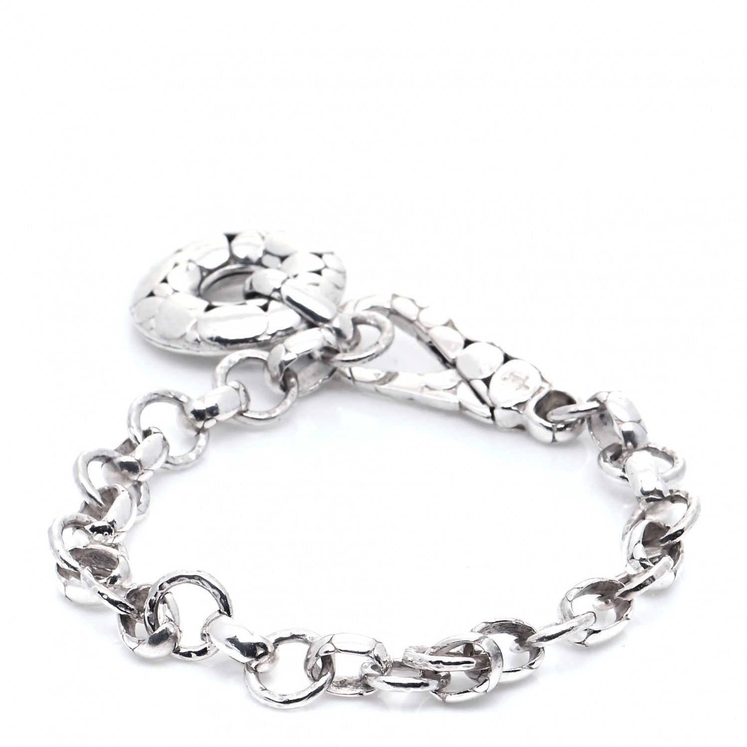 John Hardy Sterling Silver Kali Pebbled Charm Bracelet 1 of 5