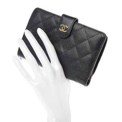 Chanel Caviar Quilted Zipped Pocket Wallet Black 2 of 10