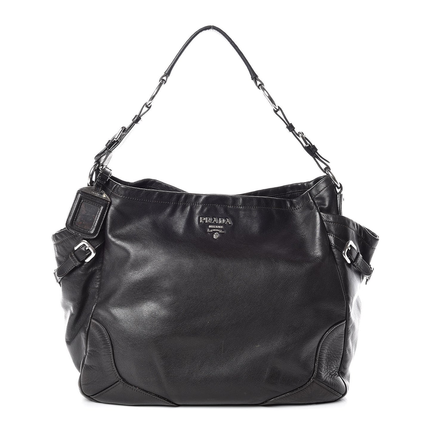 Soft Calfskin Two Pocket Hobo Black