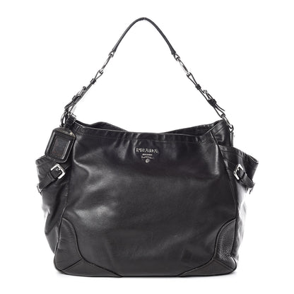 Prada Soft Calfskin Two Pocket Hobo Black 1 of 14