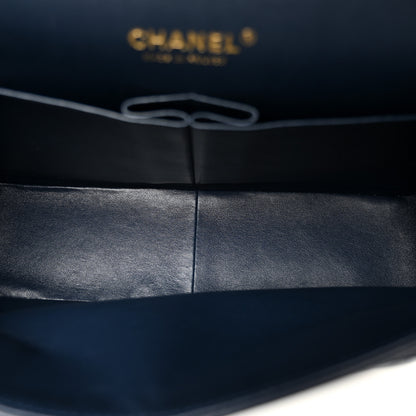Chanel Lambskin Quilted Jumbo Double Flap Navy 5 of 11