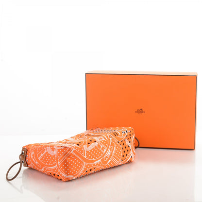 Hermes Barenia Silk Eperons d'Or Fourbi 20 PM Pouch Orange Fauve 4 of 7