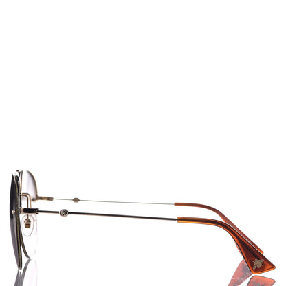 Gucci Metal Glitter Aviator Sunglasses G0227S Gold 4 of 8
