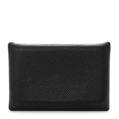 Hermes Epsom Calvi Card Case Black 1 of 8