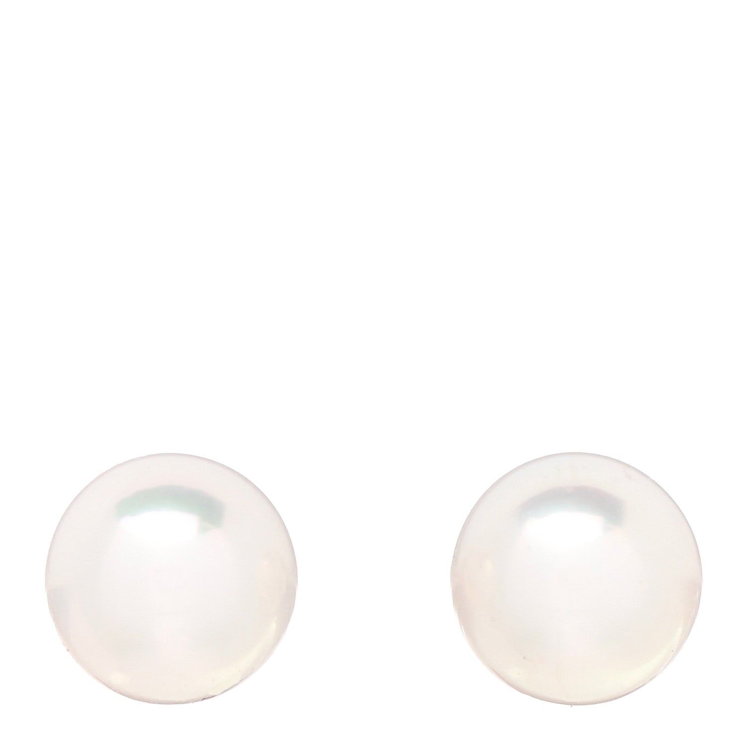 Tiffany 18K White Gold Akoya Pearl 6-6.5mm Signature Pearl Earrings 1 of 4