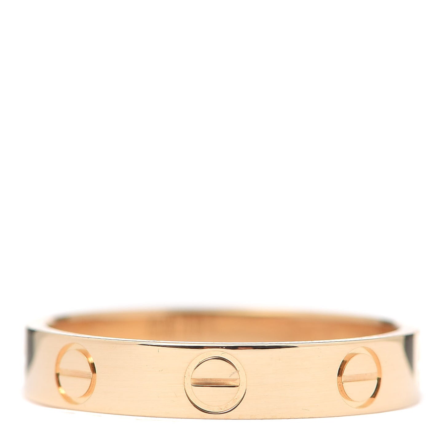 18K Yellow Gold 3.5mm LOVE Wedding Band Ring 53 6.5