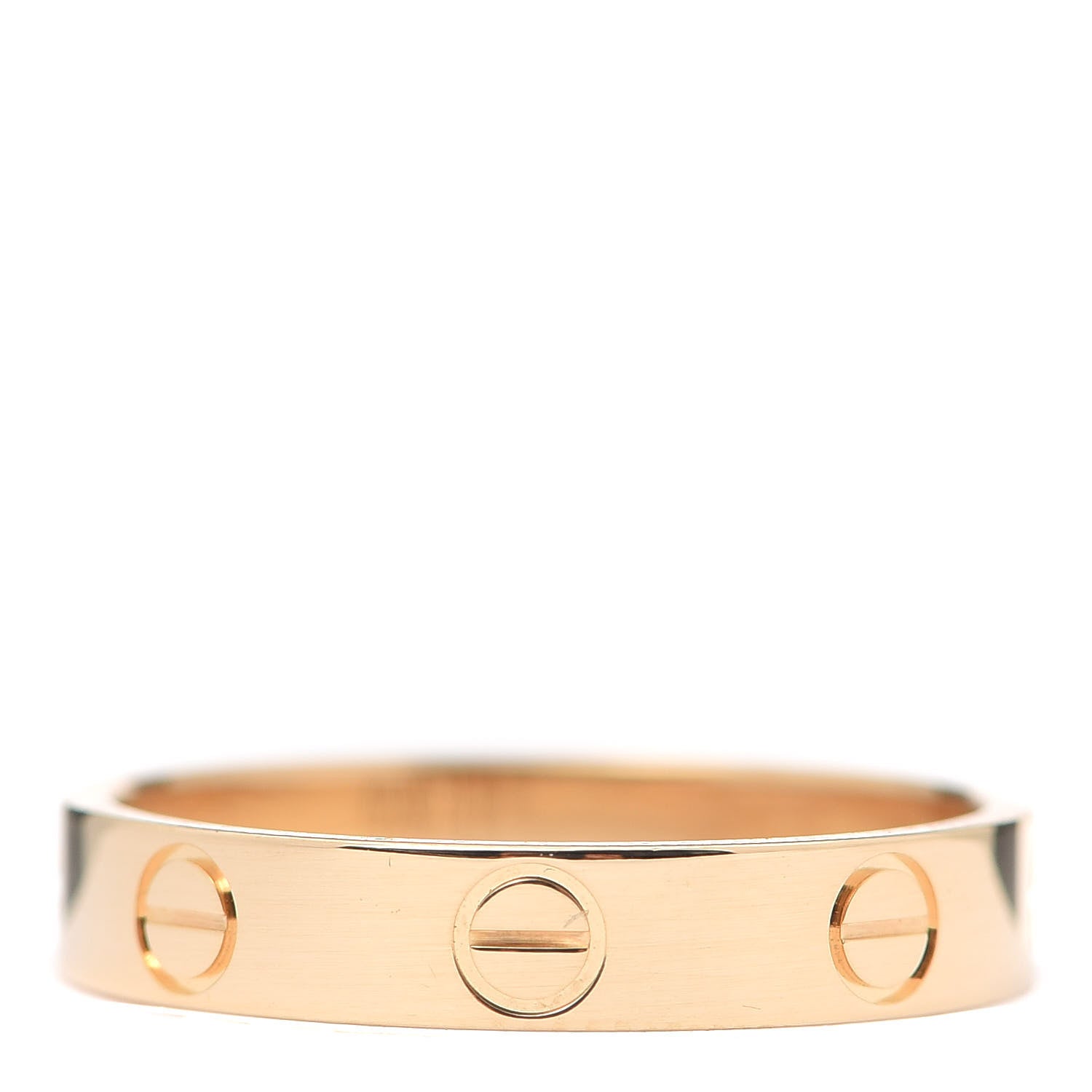 Cartier 18K Yellow Gold 3.5mm LOVE Wedding Band Ring 53 6.5 3 of 5