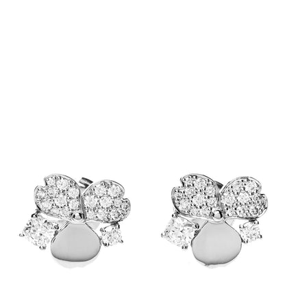 Tiffany Platinum Diamond Paper Flowers Cluster Earrings 1 of 5