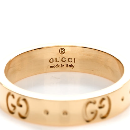 Gucci 18K Yellow Gold 4mm Icon Thin Band Ring 50 5.25 3 of 3
