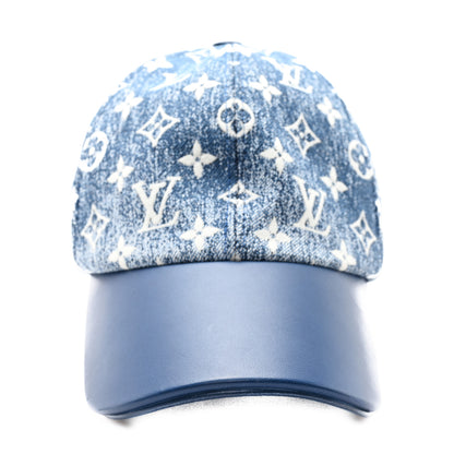 Louis Vuitton Monogram Denim Jacquard Cap L Blue 3 of 9