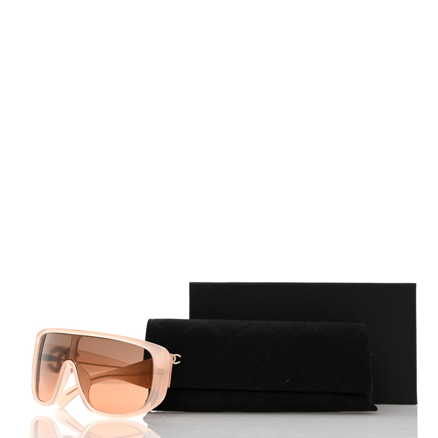 Transparent Acetate Shield Sunglasses 5495 Light Pink