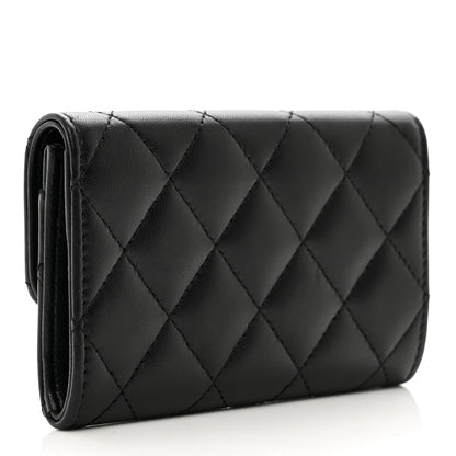 Chanel Lambskin Quilted Flap Card Holder Black 3 of 8