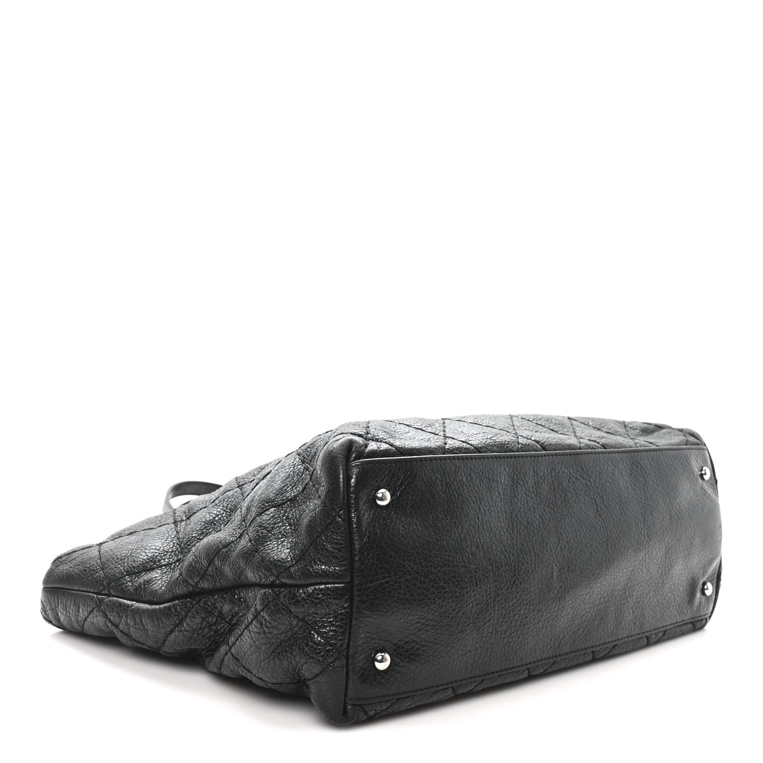 Chanel Glazed Calfskin Large On The Road Tote Black 4 of 10