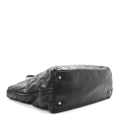 Chanel Glazed Calfskin Large On The Road Tote Black 4 of 10