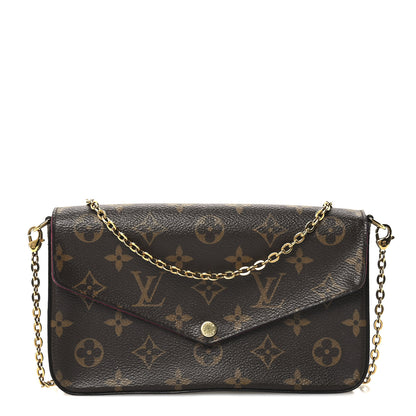 Louis Vuitton Monogram Pochette Felicie Chain Wallet Fuchsia 1 of 11