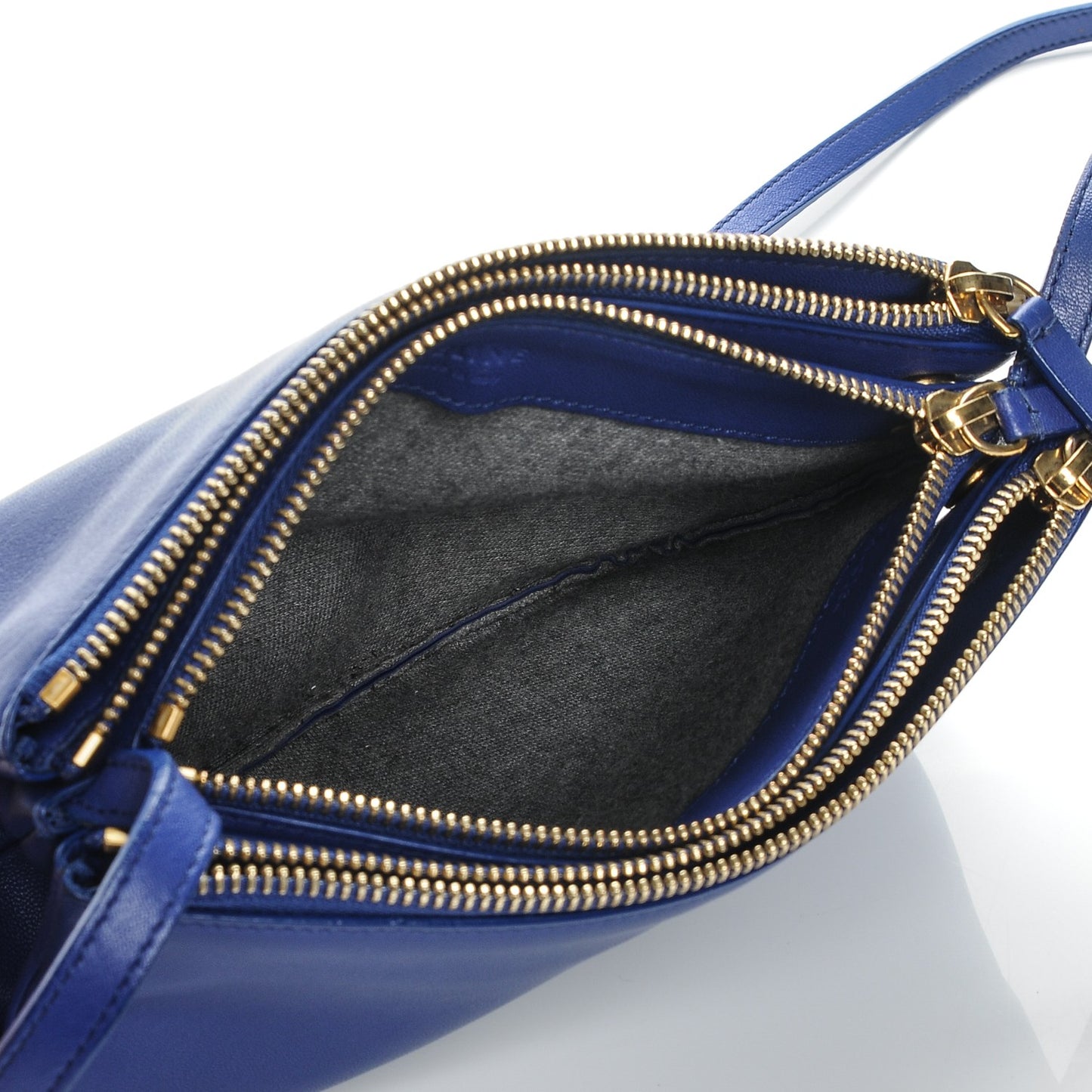 Lambskin Small Trio Crossbody Bag Indigo