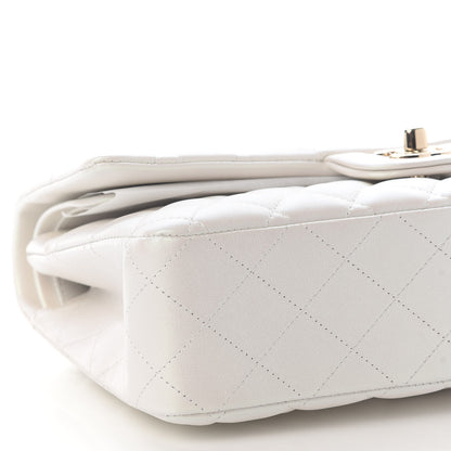 Chanel Iridescent Calfskin Quilted Medium Double Flap White 5 of 9